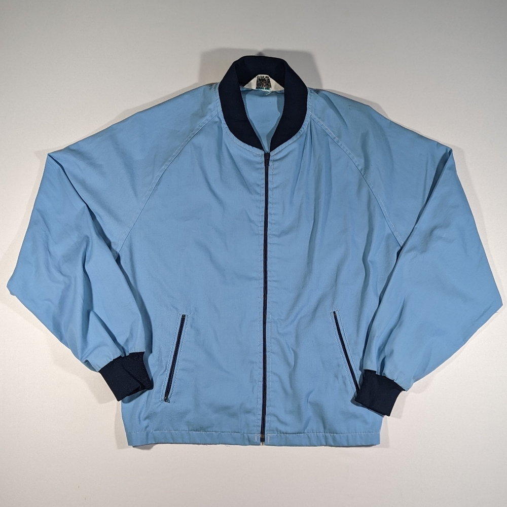 Vtg 70s Kmart Lightweight Sz Med Blue Jacket